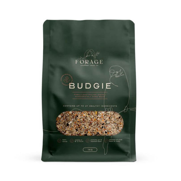 Forage Gourmet Budgie Seed 1kg: Premium Nutrition for Happy, Healthy Budgies
