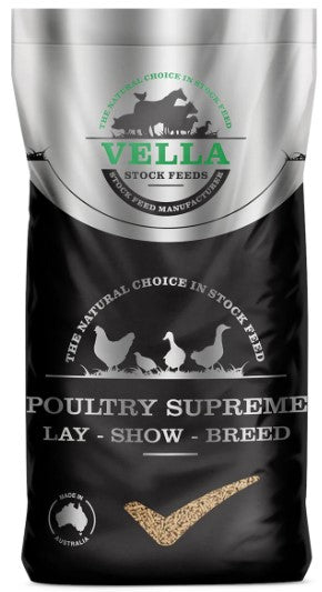 Vella Poultry Supreme 18kg Chicken Feed * Store Pick Up Or Local Delivery Only *