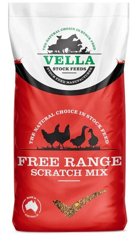 Vella Free Range Scratch Mix 20kg Chicken Feed * Click & Collect Or Local Delivery Only *