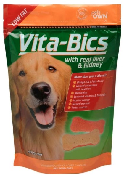 Vita Bics Dog Treat Biscuits Liver & Kidney 400gm