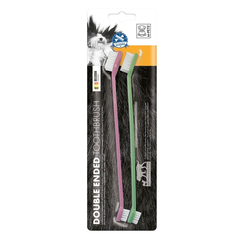 M-pets Double Ended Toothbrush For Cats & Dogs