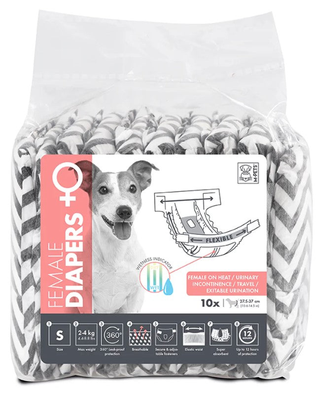 M-pets Dog Diapers Female Small 10 Pack