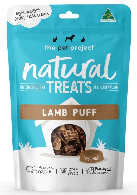 The Pet Project Dog Treat Lamb Puff 55g