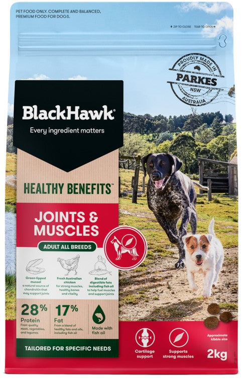 Black Hawk Healthy Benefits Adult Joints & Muscles Dry Dog Food 2kg