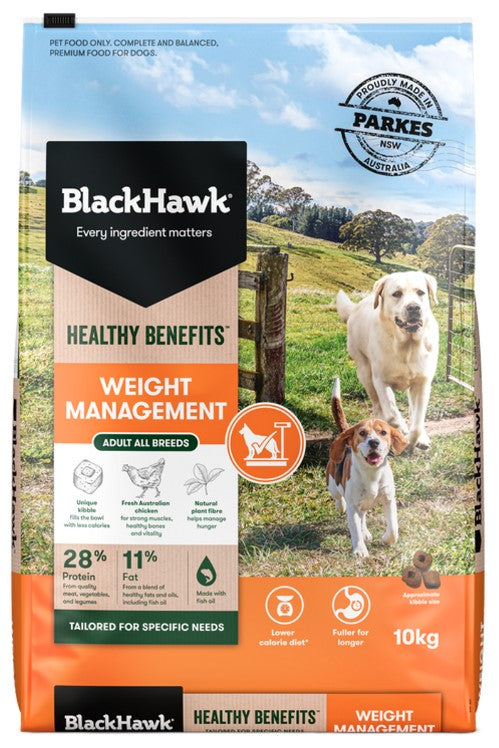Black Hawk Healthy Benefits Adult Weight Management Dry Dog Food 10kg