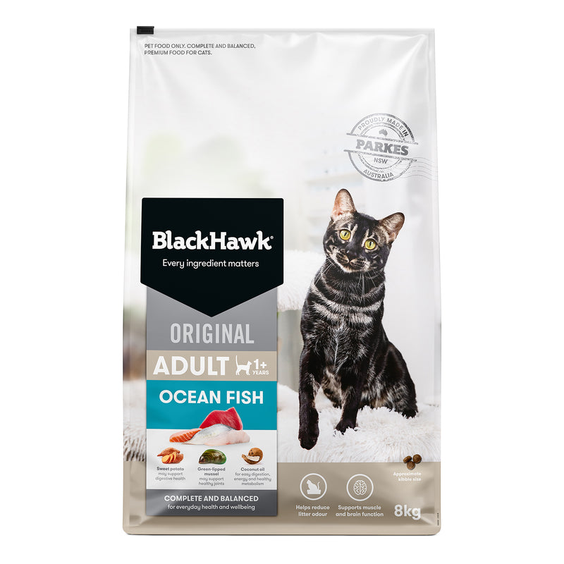 Black Hawk Cat Food Original Fish 8kg