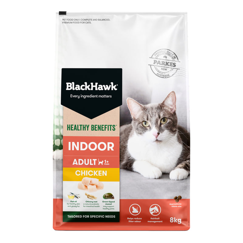 Black Hawk Cat Food Healthy Benefits Indoor Chicken 8kg
