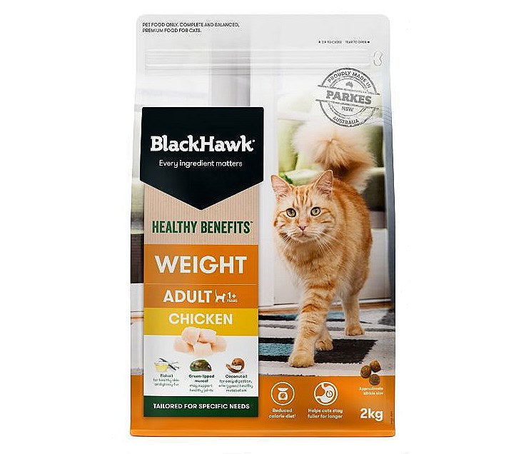 Black Hawk Cat Food Healthy Benefits Weight Management 2kg