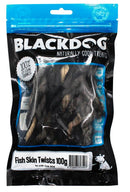 Blackdog Dog Treats Fish Skin Twists 100g