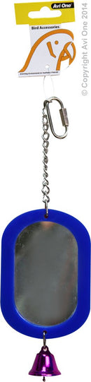 Avi One  Bird Toy Acrylic Oval Mirror Parrot Toy