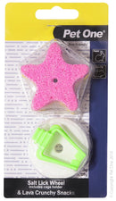Pet One Small Animal Salt Lick With Clip & Lava Crunchy Snacks 