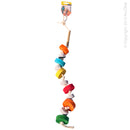 Avi One Bird Toy Lanyard Wooden Blocks With Pumice 70cm