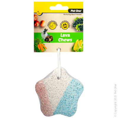 Pet One Small Animal Lava Star Chew Hanging 30g