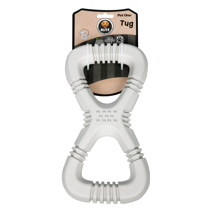 Blitz Dog Toy Rubber Tug Grey Large