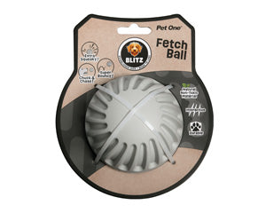 Blitz Dog Toy Rubber Fetch Ball Grey Large