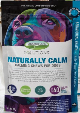 Crooked Lane Naturally Calm Chews For Dogs 40 Pack 80g