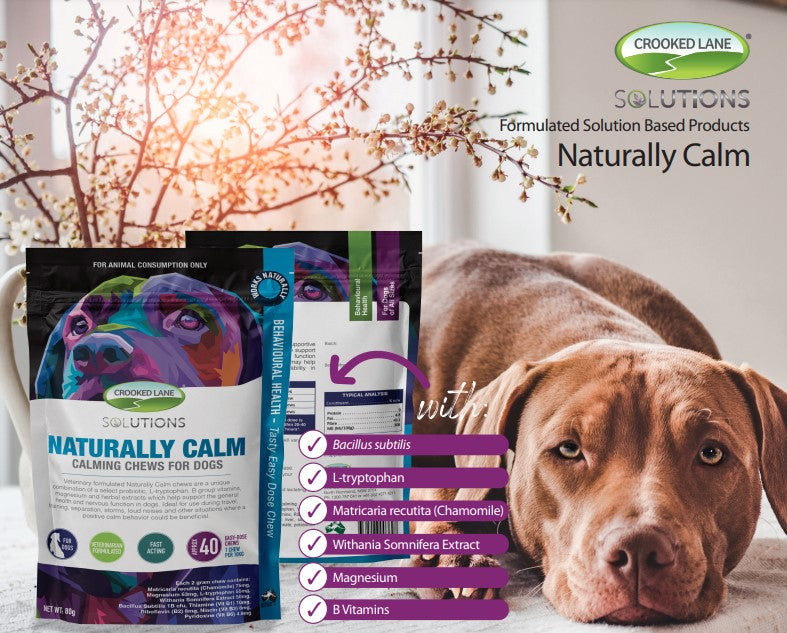 Crooked Lane Naturally Calm Chews For Dogs 40 Pack 80g