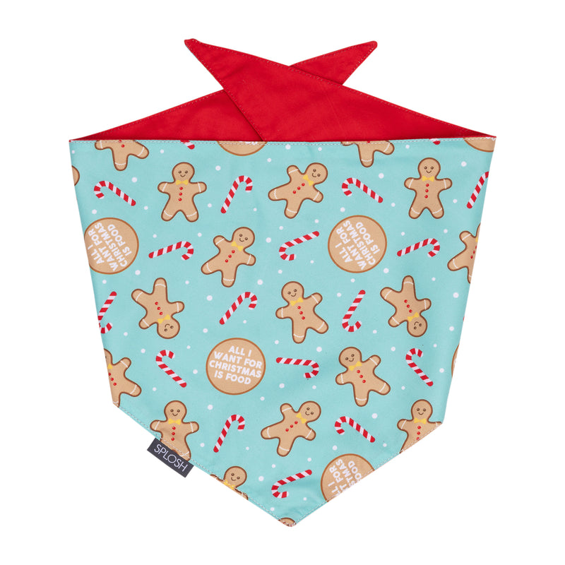 Splosh Dog Bandana Christmas Gingerbread Design