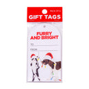 Splosh Christmas Gift Tags Set Of 6 Furry Bright