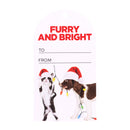 Splosh Christmas Gift Tags Set Of 6 Furry Bright
