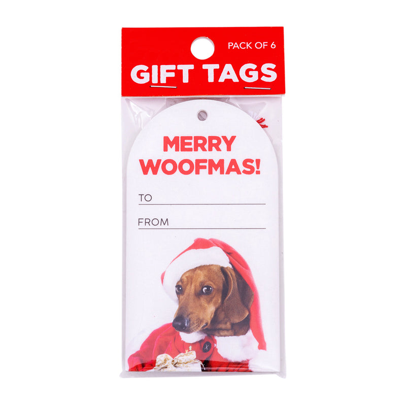 Splosh Christmas Gift Tags Set Of 6 Woofmas