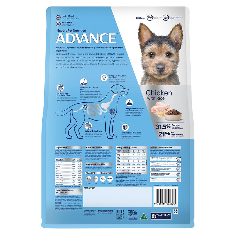 Advance Puppy Rehydratable Toy & Small Breed Chicken With Rice 8kg