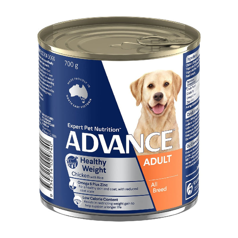 Advance Adult Dog Wet Food Cans Healthy Weight Control 700g