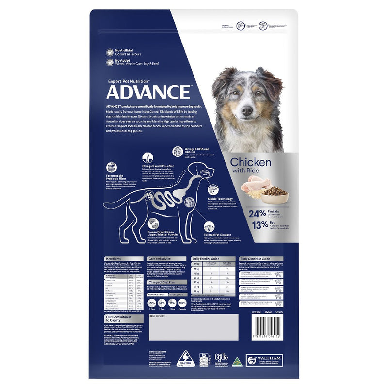 Advance Dog Healthy Ageing Medium Breed Chicken With Rice 15kg