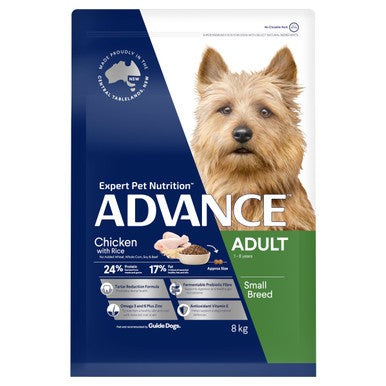 Advance Adult Small Breed Chicken With Rice Dry Dog Food 800g Bag