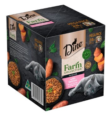 Dine Farm Collection Salmon With Sweet Potato & Spinach Cat Wet Food (85g X 28pk)