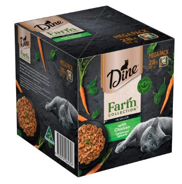 Dine Farm Collection With Chicken, Carrot & Spinach Cat Wet Food (85g X 7pk) 2