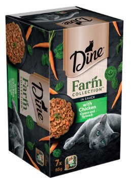 Dine Farm Collection With Chicken, Carrot & Spinach Cat Wet Food (85g X 7pk)