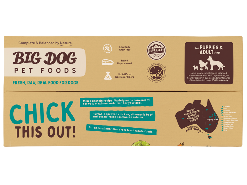 Big Dog Barf Chicken Raw Dog Food Frozen 3kg
