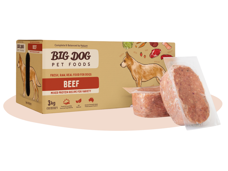 Big Dog Barf Beef Raw Dog Food Frozen 3kg