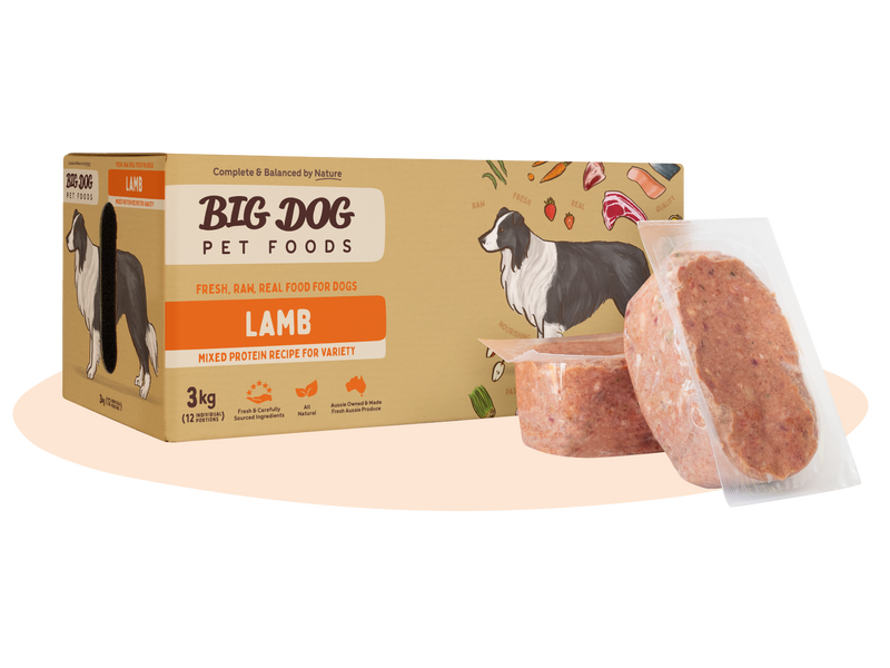 Big Dog Barf Lamb Raw Dog Food Frozen 3kg