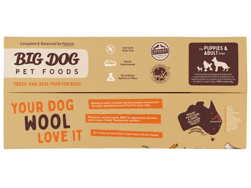 Big Dog Barf Lamb Raw Dog Food Frozen 3kg