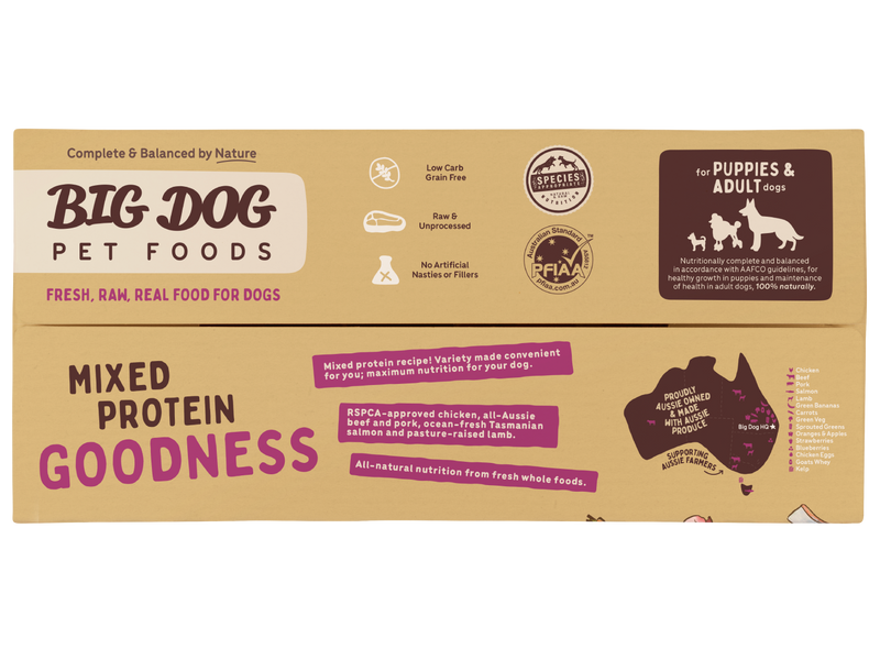 Big Dog Barf Combo Raw Dog Food Frozen 3kg