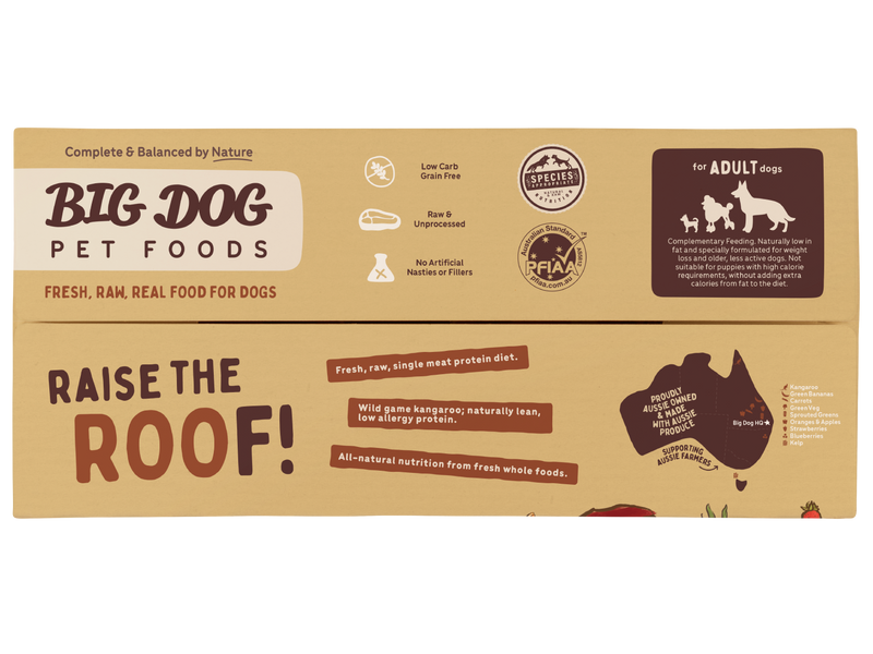 Big Dog Barf Kangaroo Raw Dog Food Frozen 3kg
