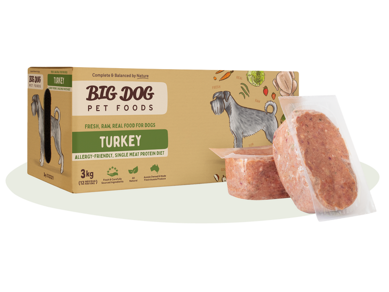 Big Dog Barf Turkey Raw Dog Food Frozen 3kg