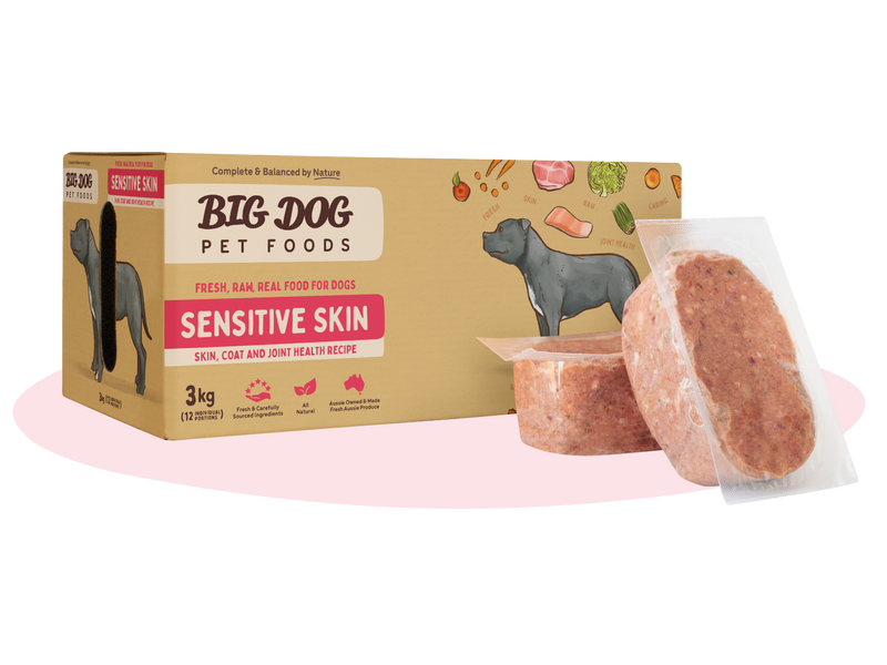 Big Dog Barf Sensitive Skin Raw Dog Food Frozen 3kg
