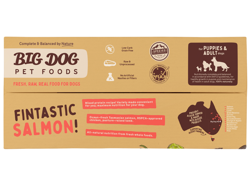 Big Dog Barf Tassie Salmon Raw Dog Food Frozen 3kg