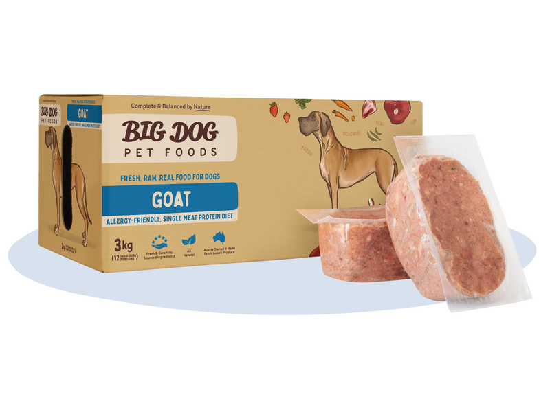 Big Dog Barf Goat Raw Dog Food Frozen 3kg