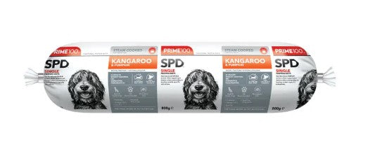Prime100 Cooked Roll Spd Kangaroo & Pumpkin 800g * Store Pick Up Or Local Delivery Only *