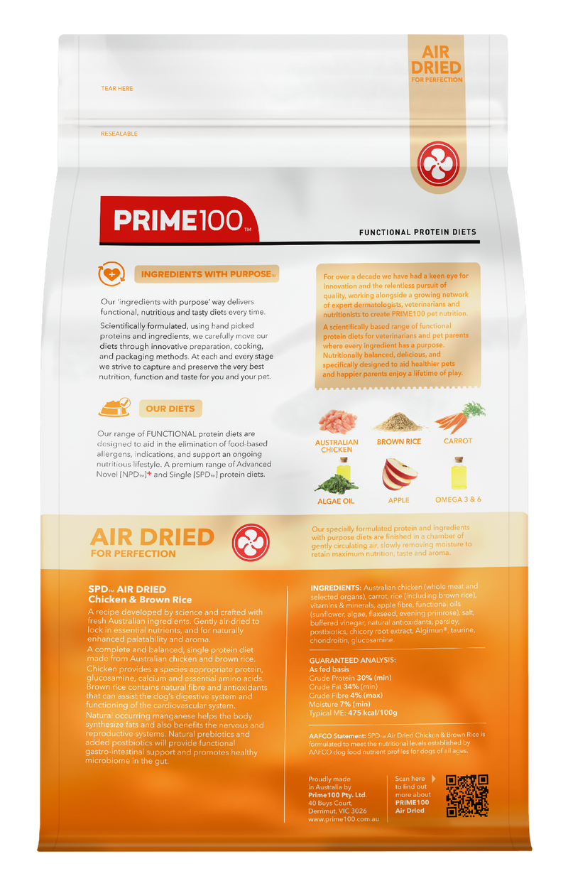Prime 100 Spd™ Air Dried Chicken & Brown Rice 2.2kg