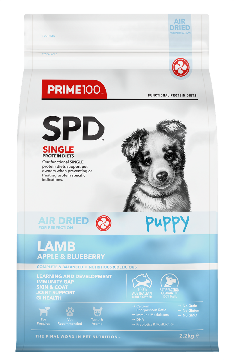 Prime 100 Spd™ Air Dried Puppy Lamb Apple & Blueberry 2.2kg