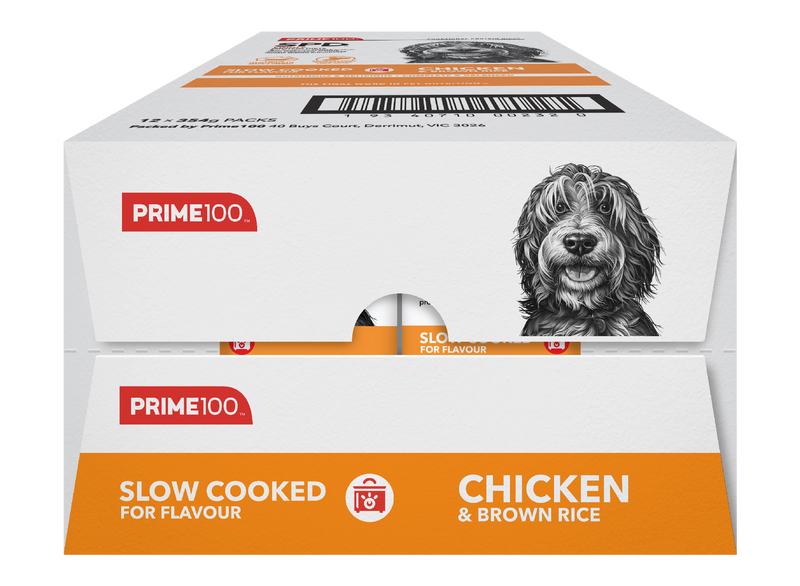 Prime 100 Spd™ Slow Cooked Chicken & Brown Rice 354g
