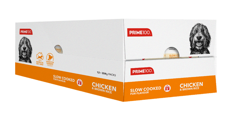 Prime 100 Spd™ Slow Cooked Chicken & Brown Rice 354g