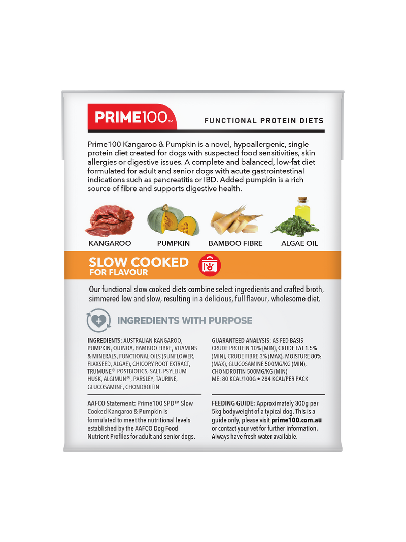 Prime 100 Spd™ Slow Cooked Kangaroo & Pumpkin 354g