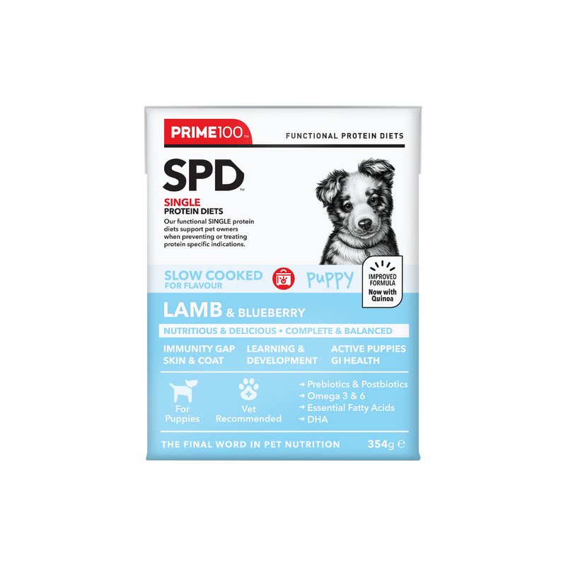 Prime 100 Spd™ Slow Cooked Puppy Lamb & Blueberry 354g