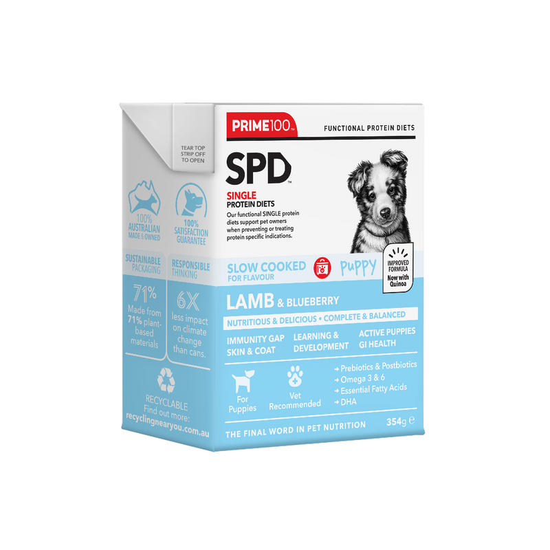 Prime 100 Spd™ Slow Cooked Puppy Lamb & Blueberry 354g